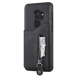 Wewoo Coque Pour Galaxy S9 Plus Housse de protection antichoc à double fermeture à glissière Noir