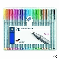 Ensemble de Marqueurs Staedtler Triplus Fineliner Multicouleur (10 Unités)