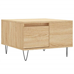 vidaXL Table basse chêne sonoma 55x55x36,5 cm bois d'ingénierie