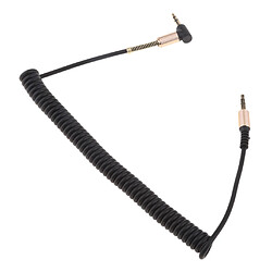 Acheter 3,5 mm m à m câble de câble en forme de l prise audio jack à angle droit noir