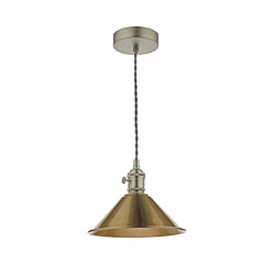 Luminaire Center Suspension Hadano Laiton Vielli,chrome antique 1 ampoule 117cm