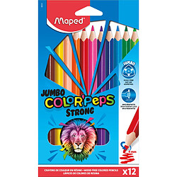 Maped Crayon de couleur triangulaire JUMBO COLOR'PEPS STRONG ()