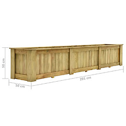 Acheter vidaXL Jardinière surélevée 291x50x50 cm Bois de pin imprégné