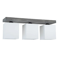 EPIKASA Plafonnier Great, Gris, Ciment, 55x13,5x20,5 cm