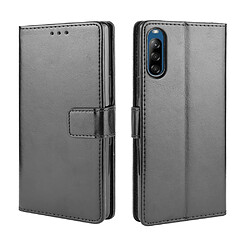 Etui en PU Cheval fou couleur noir pour votre Sony Xperia L4