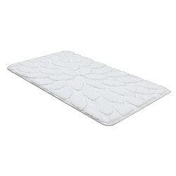 RUGSX Tapis de salle de bain SUPREME STONES, des pierres, antidérapant, doux - blanc 50x80 cm