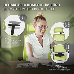 Avis ML-Design Chaise de bureau gaming d'ordinateur ergonomique pivotante avec roulettes vert