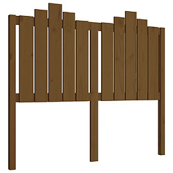 vidaXL Tête de lit Marron miel 126x4x110 cm Bois massif de pin