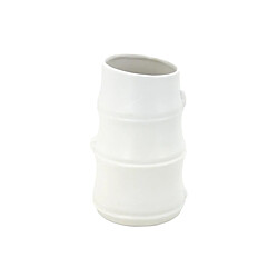 Aubry Gaspard Vase céramique blanc design bambou.