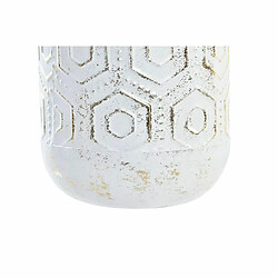 Vase DKD Home Decor Doré Métal Blanc Oriental (17 x 17 x 66 cm)