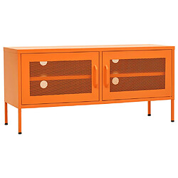 vidaXL Meuble TV Orange 105x35x50 cm Acier