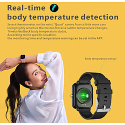 Chrono Montre Connectée Chronus, 1,7 pouces Smart Fitness Tracker Watch Podomètre de surveillance du sommeil, étanche Smart Notification Weather Music Control Watch (Orange) pas cher