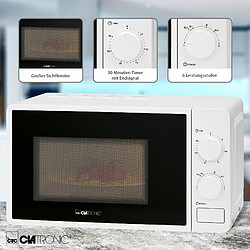 Micro-ondes, 20L, 700W,5 niveaux de puissance, minuterie, table tournante 24,5cm 700W Clatronic MW791W