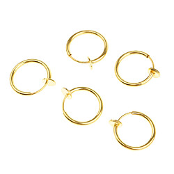 5 pcs faux clip sur le nez oreille septum lèvre sourcil anneau d'oreille or sans perçage pas cher