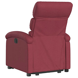 Avis vidaXL Fauteuil inclinable rouge bordeaux tissu