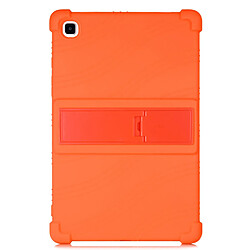 Coque en silicone avec béquille coulissante orange pour votre Samsung Galaxy Tab A7 10.4 (2020) T500