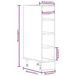 vidaXL Armoire basse chêne sonoma 20x44,5x81,5 cm bois d’ingénierie pas cher