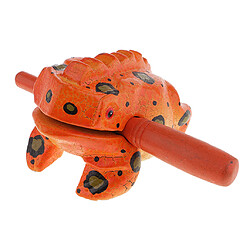 Instrument de musique en bois grenouille Thaïlande artisanat traditionnel grenouille porte bonheur orange