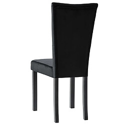 Decoshop26 Lot de 2 chaises de salle à manger cuisine design contemporain velours noir CDS020897 pas cher