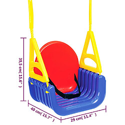 vidaXL Siège de balançoire 3 en 1 pour enfants 29x40x39,5 cm pas cher