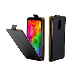 Wewoo Housse Coque Etui en cuir de style TPU à rabat vertical Business avec fente pour carte LG Q7 / Q7 + Noir