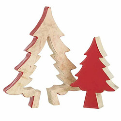 Paris Prix Statuette Déco Puzzle Arbre de Noël 30cm Rouge