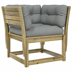 Avis Maison Chic Salon de jardin 5 pcs avec coussins | Ensemble de Table et chaises | Mobilier d'Extérieur bois de pin imprégné -GKD43660