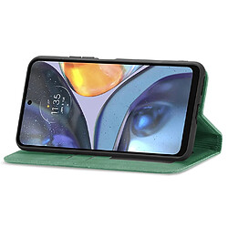 Etui en PU absorption magnétique avec support et porte-cartes pour votre Motorola Moto G22/E32 4G/E32s 4G - vert