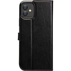 Bigben Etui Folio Wallet noir avec languette de fermeture pour iPhone 12 / 12 Pro