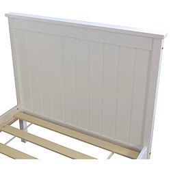 Avis Decoshop26 Lit 1 personne simple avec sommier à lattes 90x200cm en bois blanc LIT06076