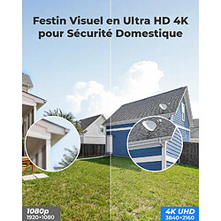 Reolink 8MP Caméra Surveillance Extérieure PoE Dôme, Détection de Personne/Véhicule, Support Audio, Vision Nocturne IR, Etanche IP66, Time Lapse