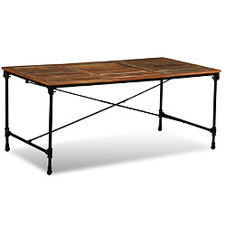 Maison Chic Table de salle à manger,Table à dîner Bois de récupération massif 180 cm -GKD92999 pas cher