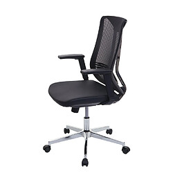 Mendler Chaise de bureau HWC-J53, chaise pivotante chaise de bureau, ergonomique similicuir ~ noir