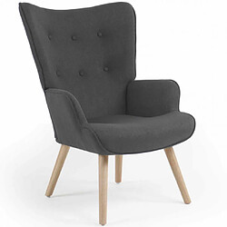 Idmarket MARKET Fauteuil IVAR - Gris anthracite