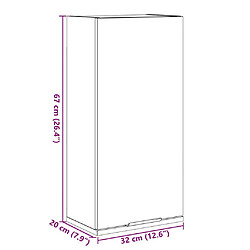 vidaXL Armoire de salle de bain murale Chêne sonoma 32x20x67 cm pas cher