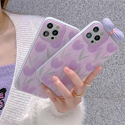 Avis GUPBOO Étui pour iPhone13 Coque en silicone pour téléphone tulipe violette de style japonais et coréen