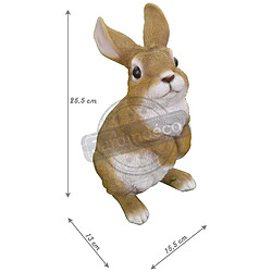 Avis Jardindeco Lapin debout en résine 25.5 cm.