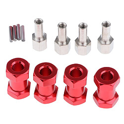 Adaptateur d'extension pour moyeu hexagonal 12mm 15-25mm pour RC Crawler Red -20mm pas cher