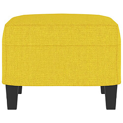 Avis vidaXL Repose-pied Jaune clair 60x50x41 cm Tissu