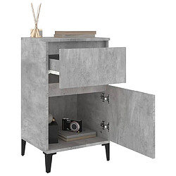 Maison Chic Table de chevet,Table de nuit,Table d'appoint pour salon gris béton 40x35x70 cm -MN52870 pas cher