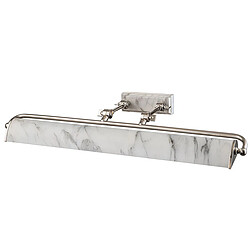 Elstead Lighting Grand luminaire pour tableau à 4 lumières, nickel poli et effet marbre blanc