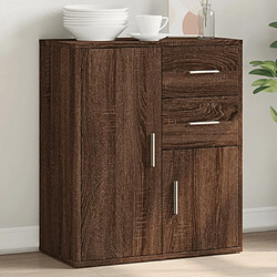 vidaXL Buffet chêne marron 60x31x70 cm bois d'ingénierie