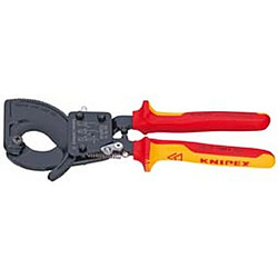 KNIPEX Coupe-câble VDE, tête vernie, Long. : 250 mm, Ø de la capacité de coupe 32 mm, Section du conducteur 240 mm²