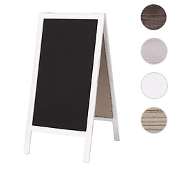 Mendler Panneau publicitaire XL HWC-C17, 2 surfaces, pliable, 100x50cm ~ blanc shabby