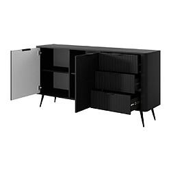 Buffet 2 portes et 3 tiroirs en MDF - Noir - ELONARIA II de Pascal Morabito pas cher