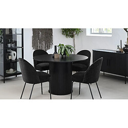 MAISON AUBERTIN Table à manger bois noir alba 120x120cm