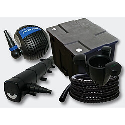 Helloshop26 Kit de filtration de bassin 12000l Stérilisateur 72 Watts Pompe Skimmer 4216488