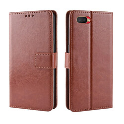 Wewoo Housse Coque Pour Oppo Reno Une rétro en cuir avec une texture de Crazy Horse horizontale support & fentes cartes et cadre photo Marron