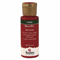 Rayher Peinture acrylique tous usages mat 59 ml - Rouge sombre