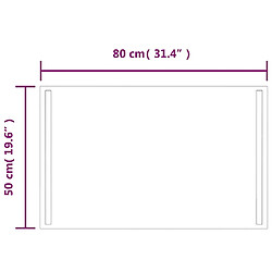 Acheter vidaXL Miroir de salle de bain à LED 80x50 cm